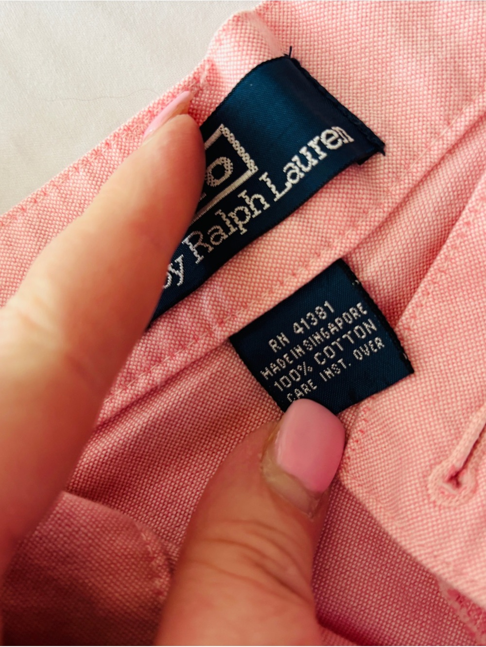 Polo Ralph Lauren Pink 100% Cotton Philip Pant Women’s Medium - Picture 5 of 9